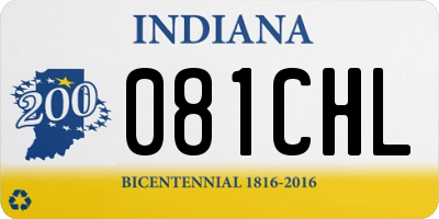 IN license plate 081CHL