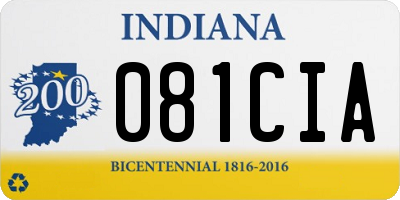IN license plate 081CIA