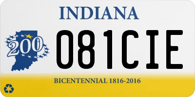 IN license plate 081CIE