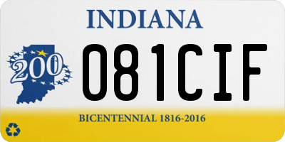 IN license plate 081CIF