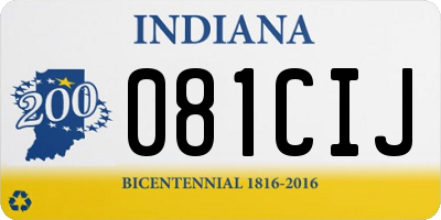 IN license plate 081CIJ