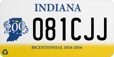 IN license plate 081CJJ