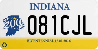IN license plate 081CJL