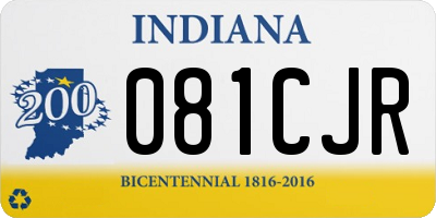IN license plate 081CJR