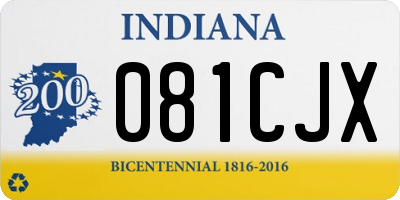 IN license plate 081CJX
