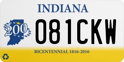IN license plate 081CKW