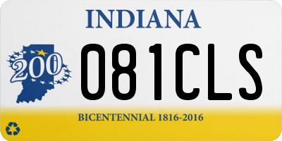 IN license plate 081CLS