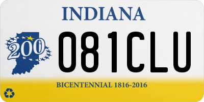 IN license plate 081CLU