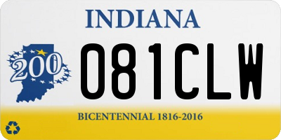 IN license plate 081CLW