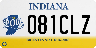 IN license plate 081CLZ