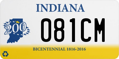 IN license plate 081CM