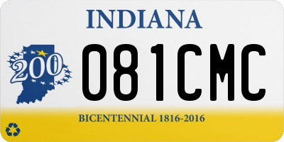 IN license plate 081CMC