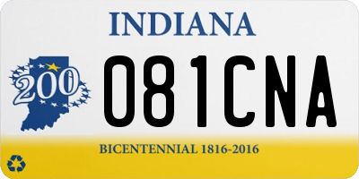 IN license plate 081CNA