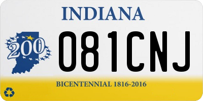 IN license plate 081CNJ