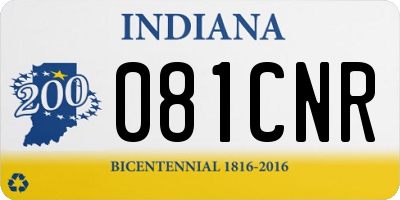 IN license plate 081CNR