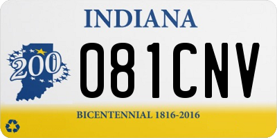 IN license plate 081CNV