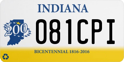 IN license plate 081CPI