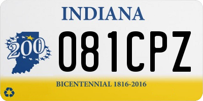 IN license plate 081CPZ