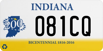 IN license plate 081CQ