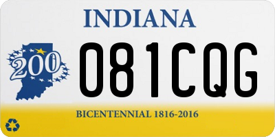 IN license plate 081CQG