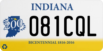 IN license plate 081CQL