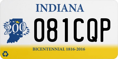 IN license plate 081CQP