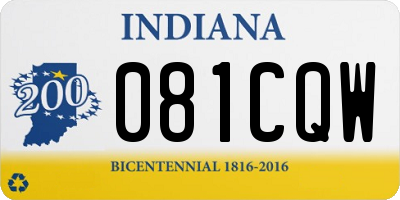 IN license plate 081CQW