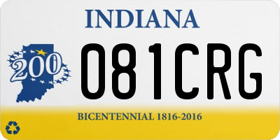 IN license plate 081CRG