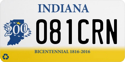 IN license plate 081CRN
