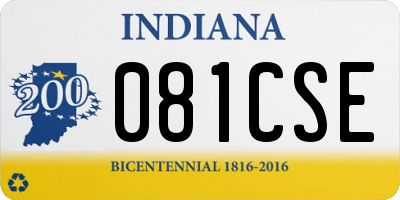IN license plate 081CSE