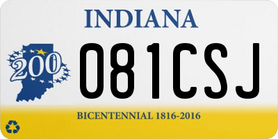 IN license plate 081CSJ
