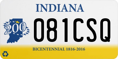 IN license plate 081CSQ