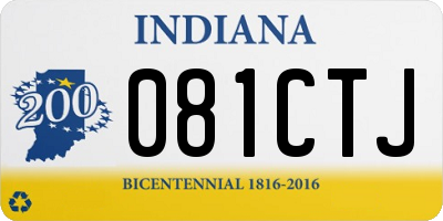 IN license plate 081CTJ