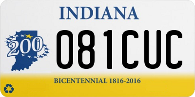IN license plate 081CUC