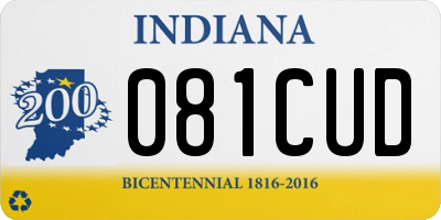 IN license plate 081CUD