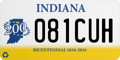 IN license plate 081CUH