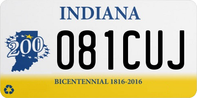 IN license plate 081CUJ