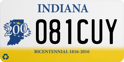 IN license plate 081CUY