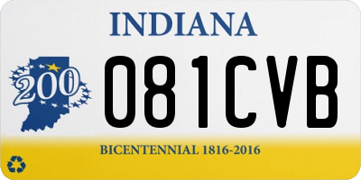 IN license plate 081CVB