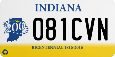 IN license plate 081CVN