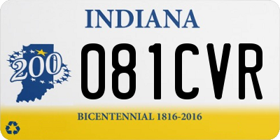 IN license plate 081CVR