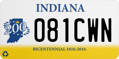 IN license plate 081CWN
