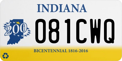 IN license plate 081CWQ