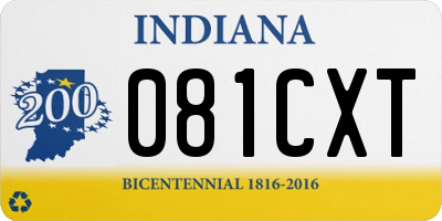 IN license plate 081CXT