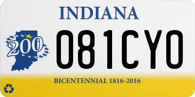 IN license plate 081CYO