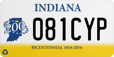 IN license plate 081CYP