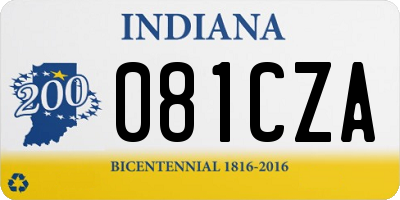 IN license plate 081CZA
