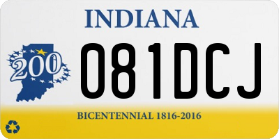 IN license plate 081DCJ