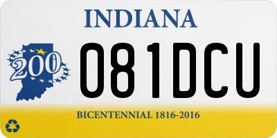 IN license plate 081DCU