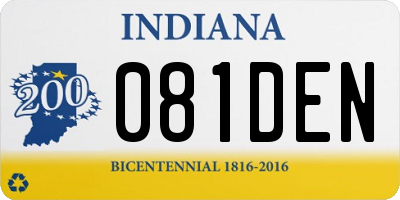 IN license plate 081DEN